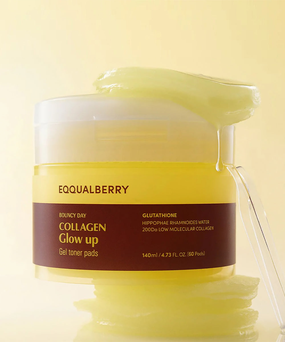 Eqqual Berry – Collagen Glow Up Gel Toner Pads (60 Pads)