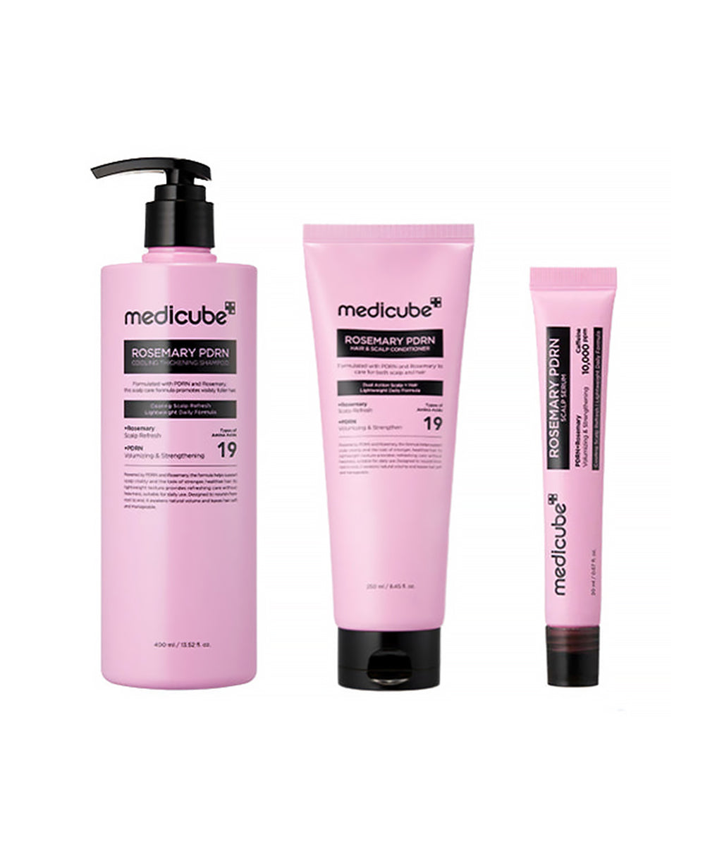 Medicube – Rosemary PDRN Hair Care Set (Shampoo + Conditioner + Serum)