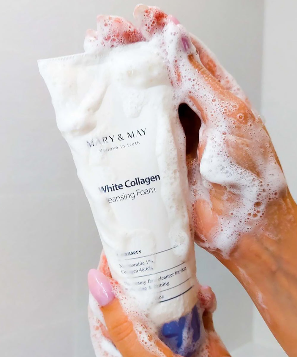 Mary & May – White Collagen Cleansing Foam