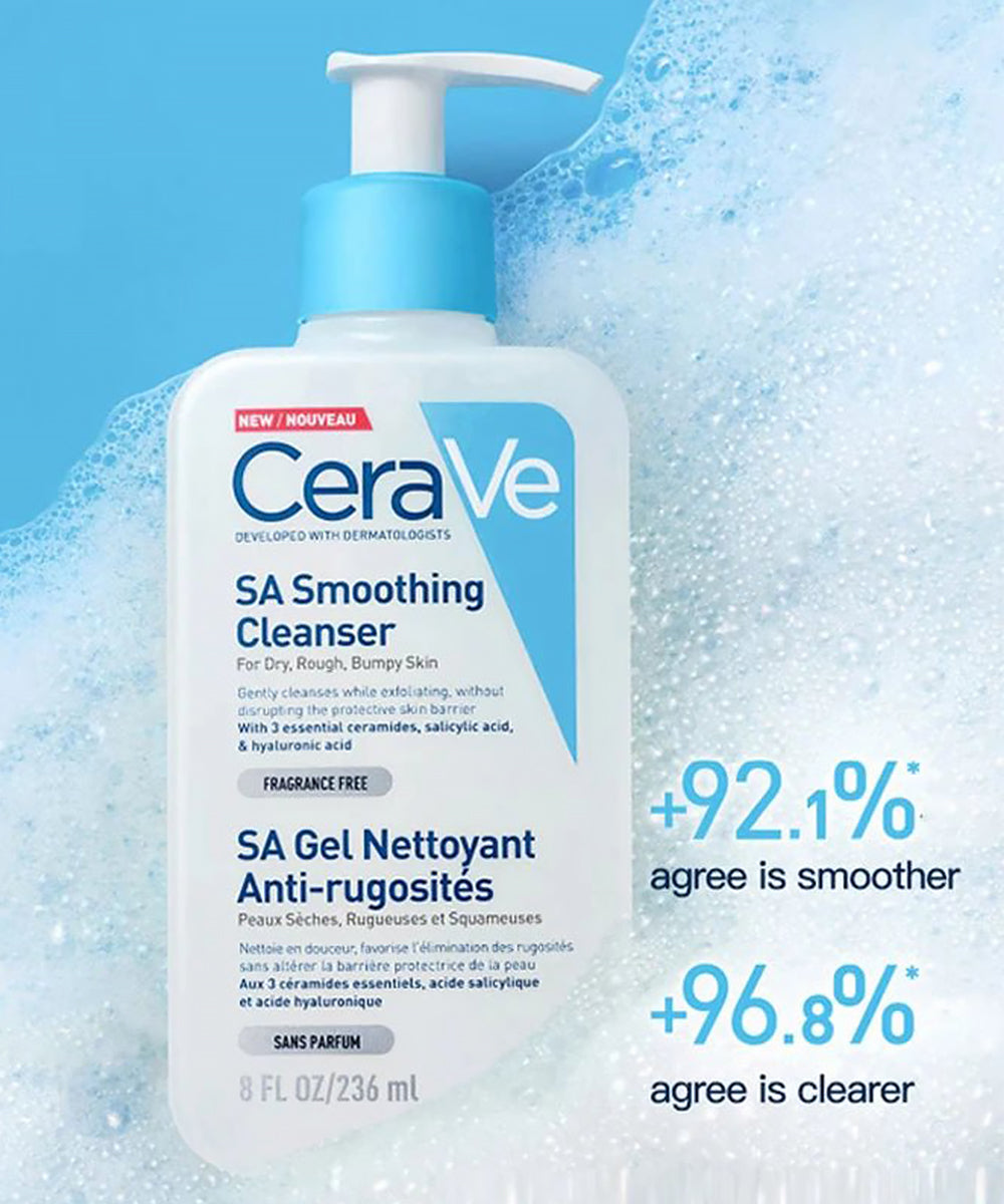 CeraVe SA Smoothing Cleanser Gel For Dry, Rough, Bumpy Skin - 236ml
